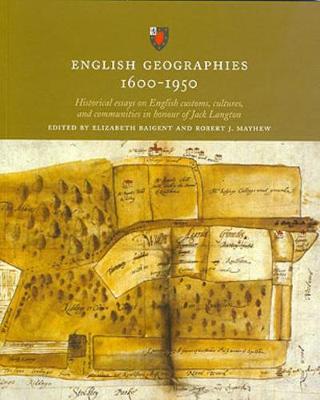 Book cover for English Geographies 1600-1950