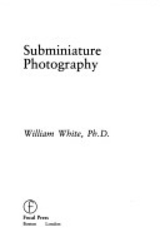 Cover of The Subminiature Photography