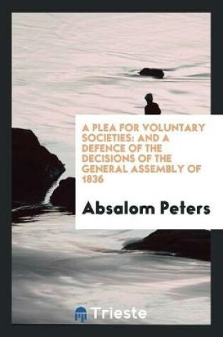 Cover of A Plea for Voluntary Societies