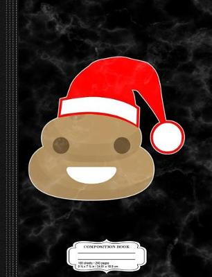 Book cover for Poop Emoji Wearing a Santa Hat Funny X-Mas Composition Notebook