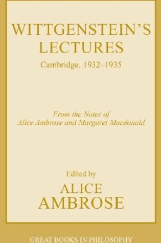 Cover of Wittgenstein's Lectures