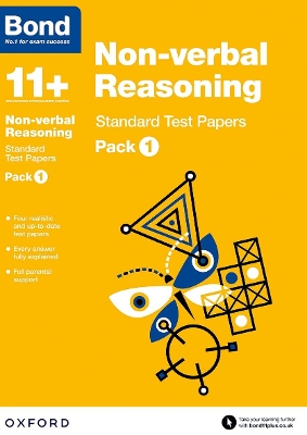 Book cover for Bond 11+: Non-verbal Reasoning: Standard Test Papers: Ready for the 2024 exam