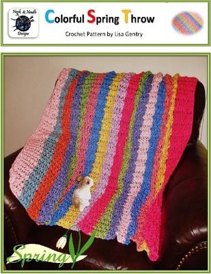 Book cover for Colorful Spring Throw - Crochet Pattern