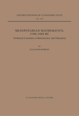 Book cover for Mesopotamian Mathematics 2100-1600 BC