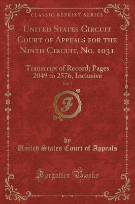 Book cover for United States Circuit Court of Appeals for the Ninth Circuit, No. 1031, Vol. 5