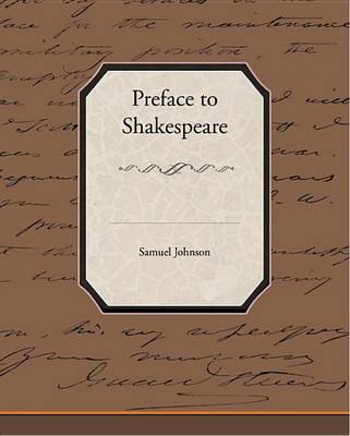 Book cover for Preface to Shakespeare (eBook)