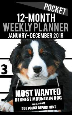 Book cover for 2018 Pocket Weekly Planner - Most Wanted Bernese Mountain Dog