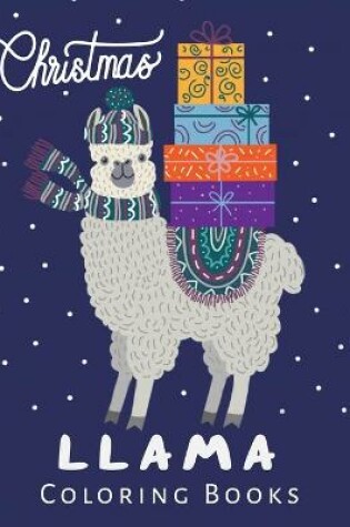 Cover of Christmas Llama Coloring Book