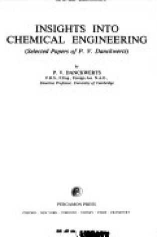 Cover of Insights into Chemical Engineering