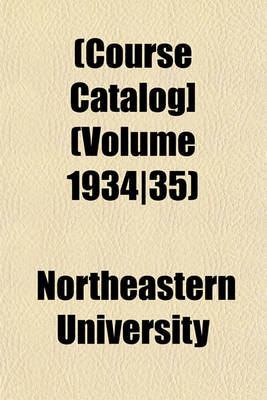 Book cover for [Course Catalog] Volume 1934/35