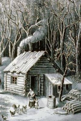 Cover of Vintage Currier & Ives Wilderness Log Cabin Woods Journal