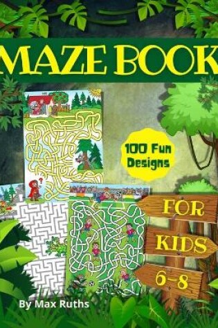 Cover of Maze book for kids 6-8