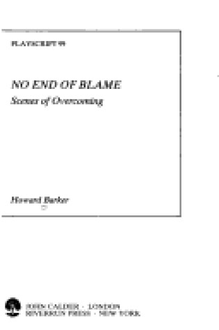 Cover of No End of Blame