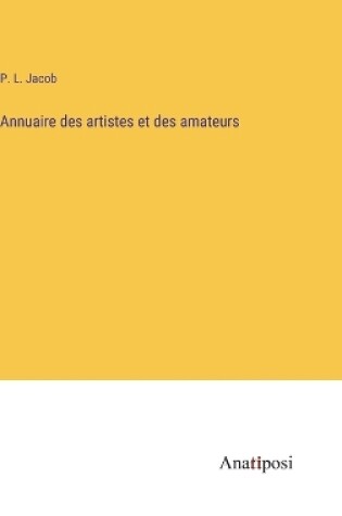 Cover of Annuaire des artistes et des amateurs