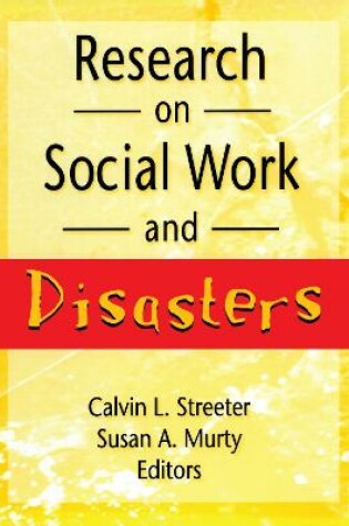 Cover of Research on Social Work and Disasters