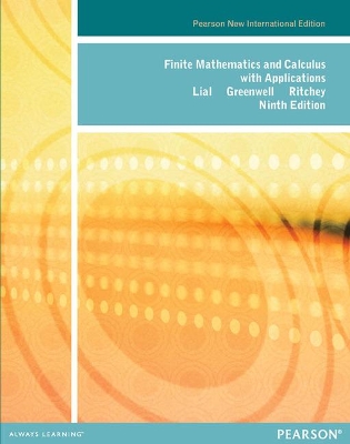 Book cover for Finite Mathematics and Calculus with Applications: Pearson New International Edition