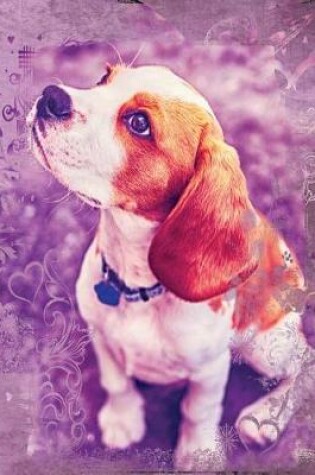 Cover of Cute Beagle Dog Composition Notebook, Wide Ruled