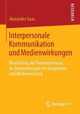 Book cover for Interpersonale Kommunikation und Medienwirkungen