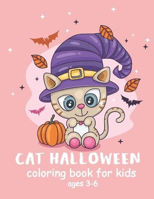 Book cover for Cat Halloween Coloring Book for Kids