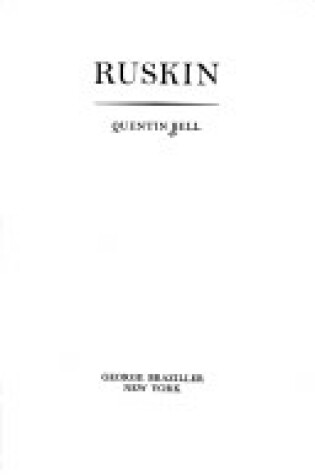 Cover of Ruskin