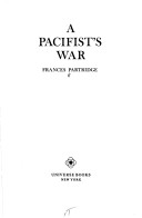 Book cover for Pacifist's War