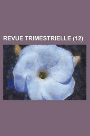 Cover of Revue Trimestrielle (12)