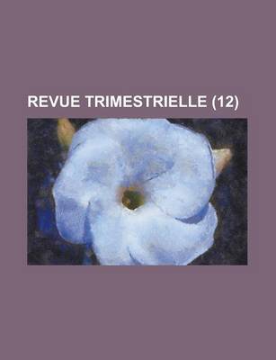 Book cover for Revue Trimestrielle (12)