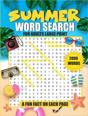 Book cover for Summer Word Search for Adults Large Print