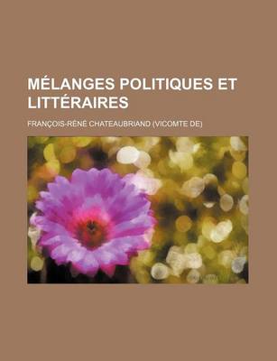 Book cover for Melanges Politiques Et Litteraires