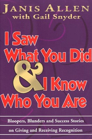 Cover of I Saw What You Did I Know Who You are