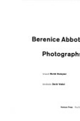 Cover of Berenice Abbott