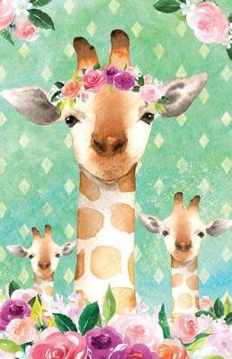 Cover of Journal Notebook For Animal Lovers Giraffes In Flowers 2