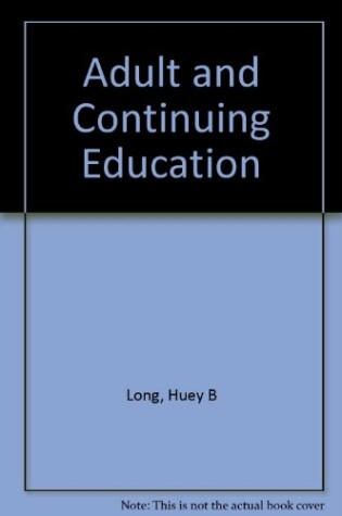 Cover of Adult and Continuing Education