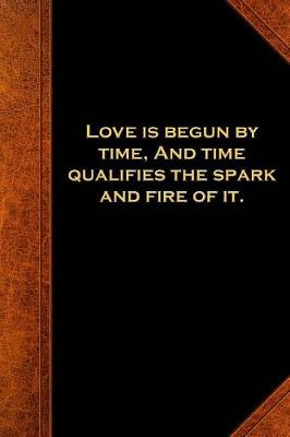 Cover of 2019 Weekly Planner Shakespeare Quote Love Time Spark Fire 134 Pages