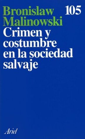 Book cover for Crimen y Costumbre En La Sociedad Salvaje