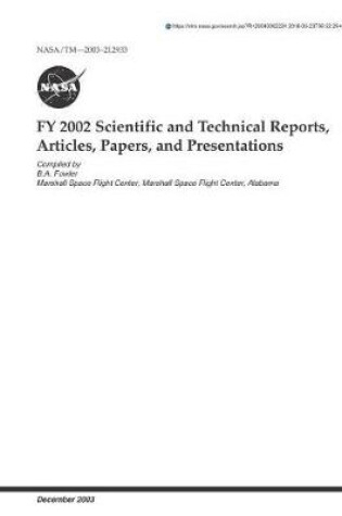 Cover of Fy 2002 Scientific and Technical Reports, Articles, Papers, and Presentations