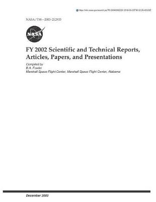 Book cover for Fy 2002 Scientific and Technical Reports, Articles, Papers, and Presentations