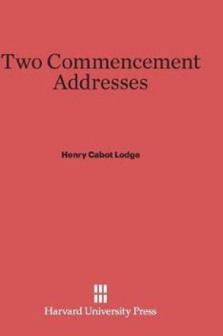 Cover of Two Commencement Addresses