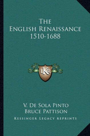 Cover of The English Renaissance 1510-1688