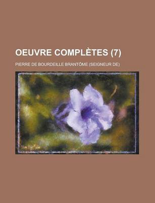 Book cover for Oeuvre Completes (7)