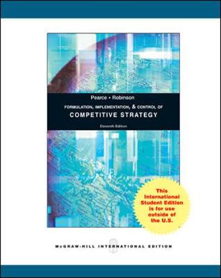 Book cover for Formulation, Implementation and Control of Competitive Strategy