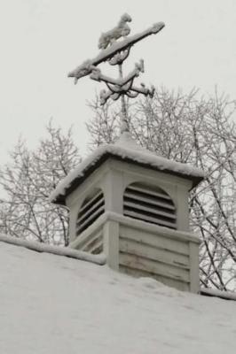 Cover of Journal Rooftop Weathervane Winter Scene