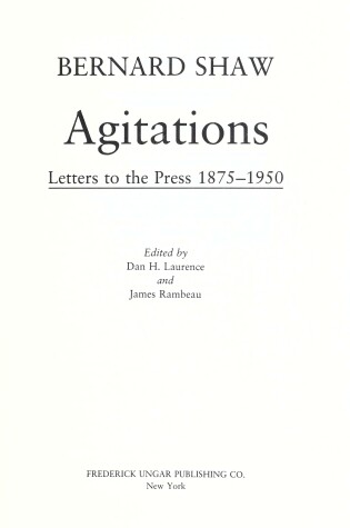 Cover of Agitations