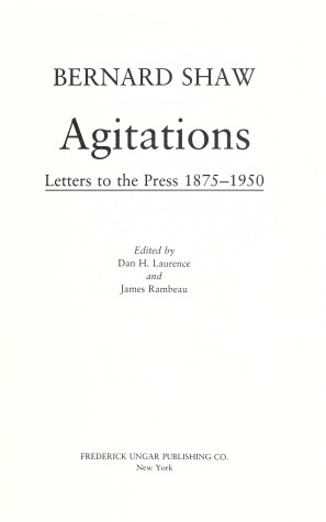 Book cover for Agitations