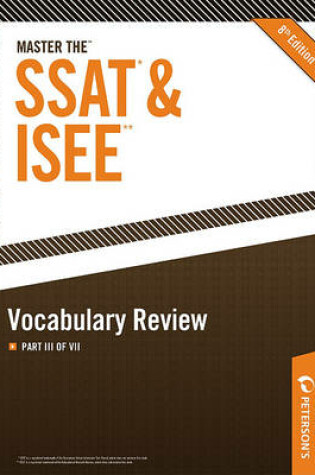 Cover of Master the SSAT/ISEE: Vocabulary Review