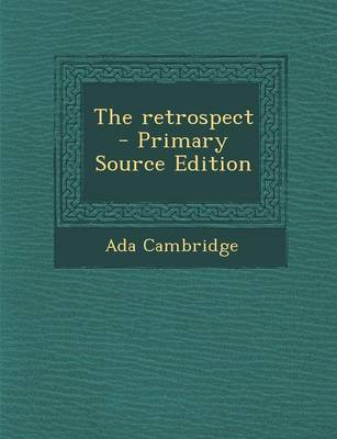 Book cover for The Retrospect - Primary Source Edition