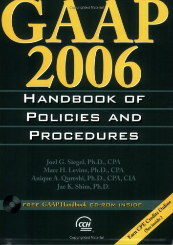 Book cover for GAAP 2006: Handbook of Policies & Procedures