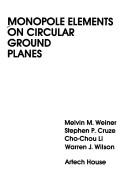 Cover of Monopole Elements on Circular Ground Planes