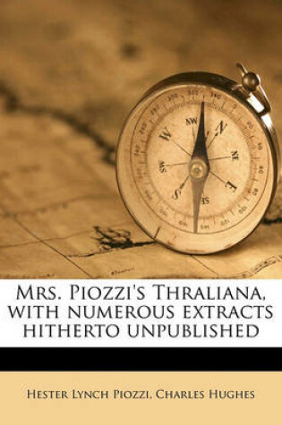 Cover of Mrs. Piozzi's Thraliana, with Numerous Extracts Hitherto Unpublished