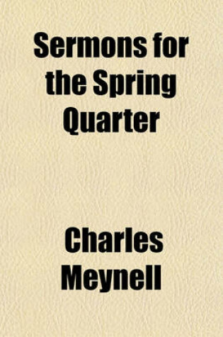 Cover of Sermons for the Spring Quarter